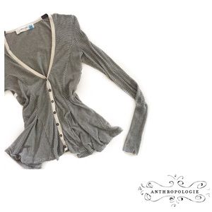 Anthropologie Sparrow Knit Striped Button Top